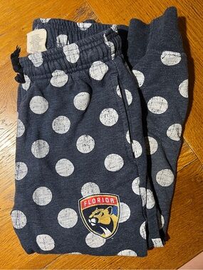 Florida Panther Kids Navy Polka Dot Sweatpants